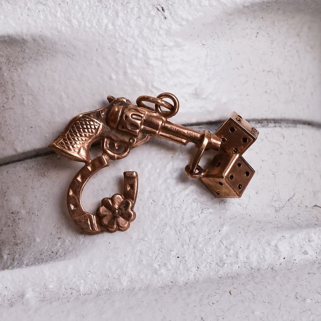 1950s Rose Gold Russian Roulette Charm – Butter Lane Antiques