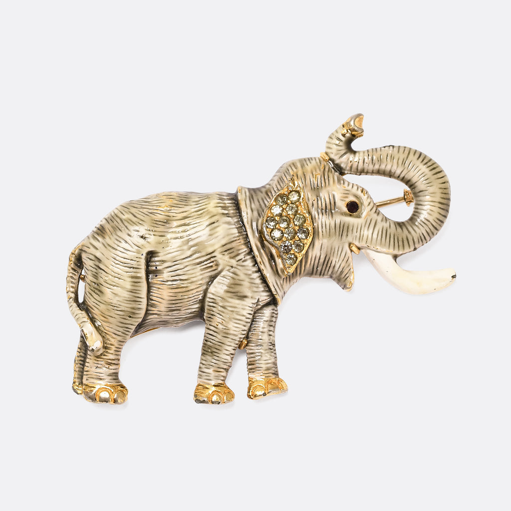 ELEPHANT GOLD BROOCH