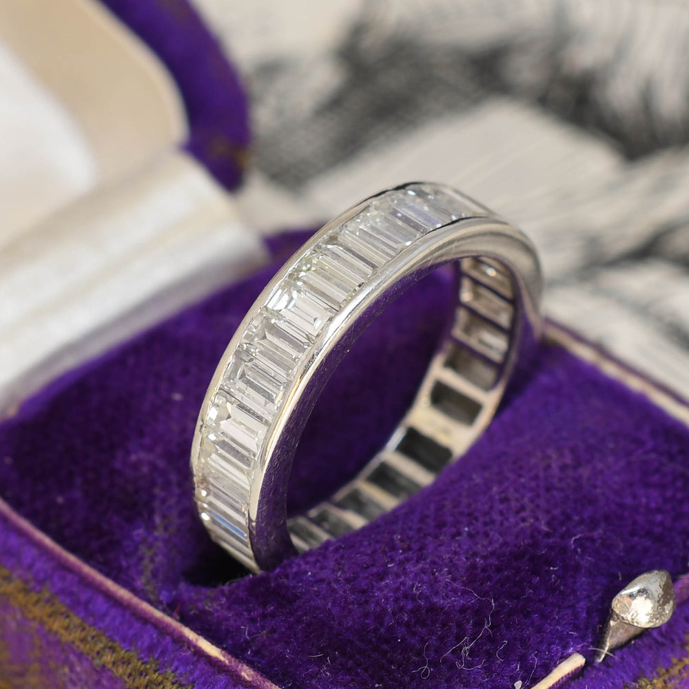 Platinum Baguette Cut Diamond Eternity Ring