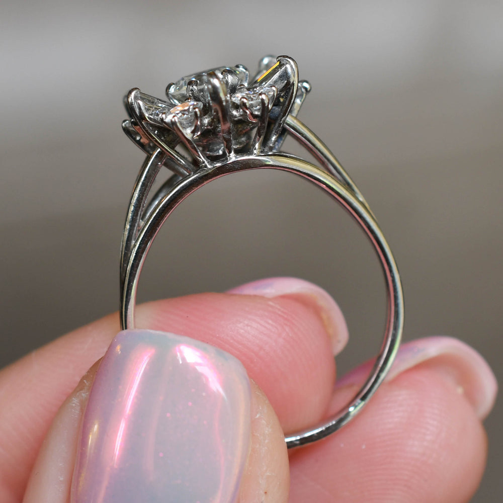 Vintage Diamond Cluster Ring