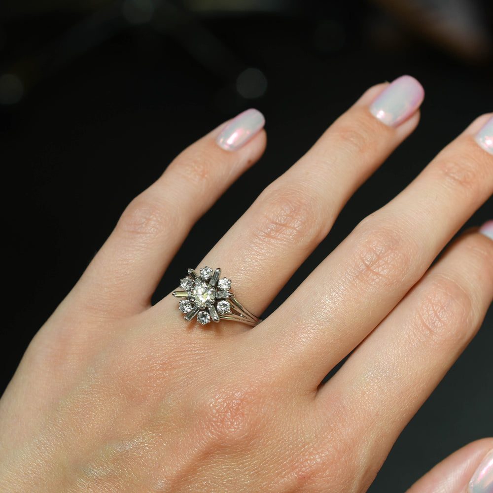 Vintage Diamond Cluster Ring