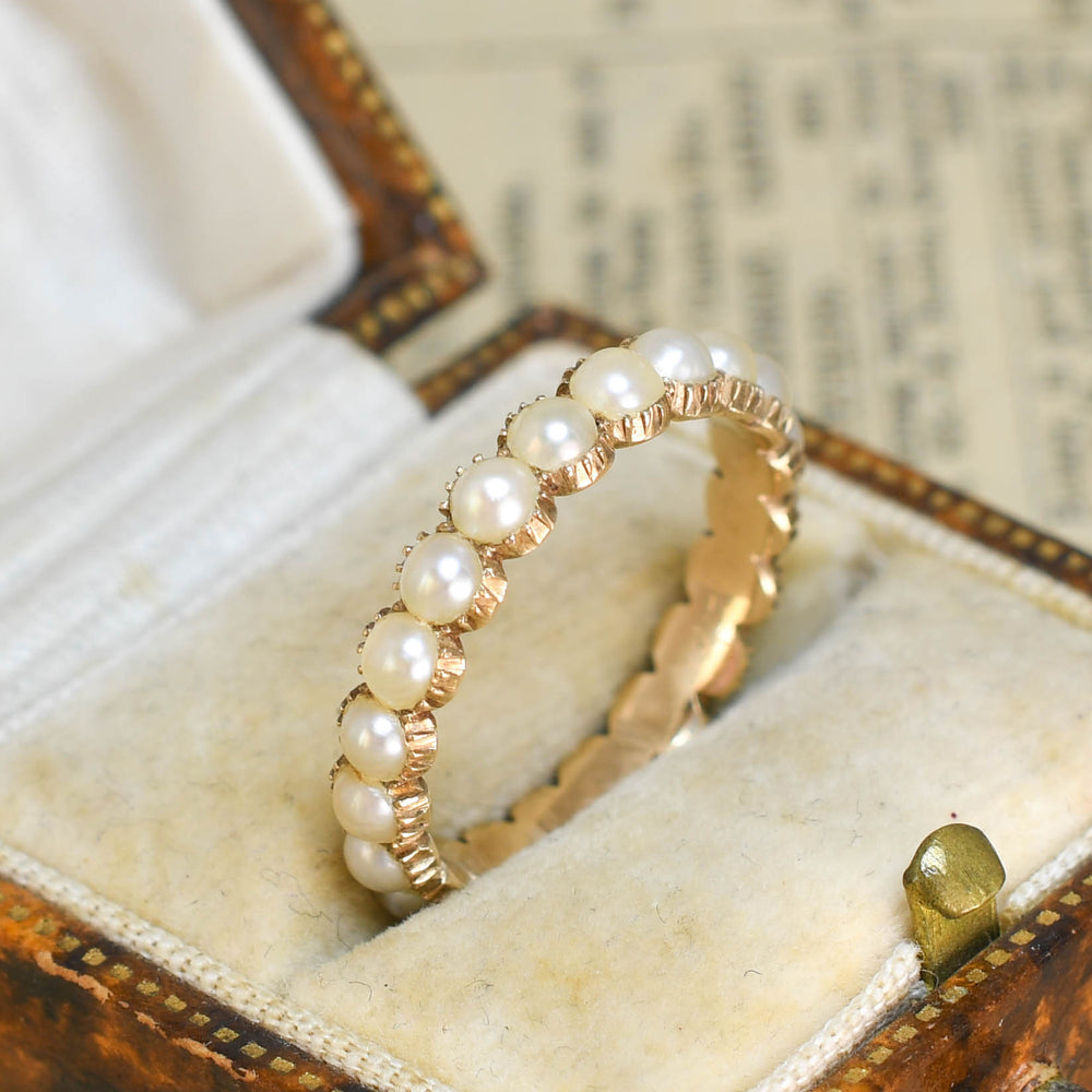 Georgian Pearl Eternity Ring