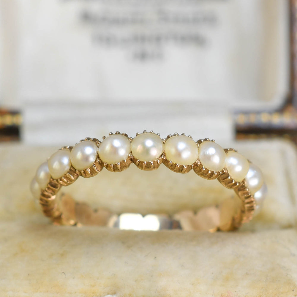 Georgian Pearl Eternity Ring