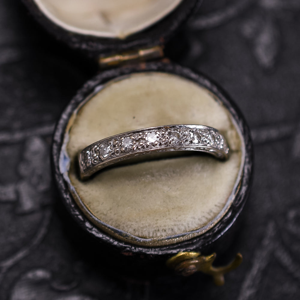 Art Deco Diamond Half Eternity Ring