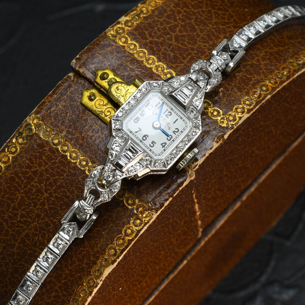 Art Deco 1 Carat Diamond Platinum Cocktail Watch