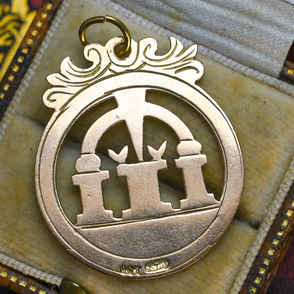 Victorian Enamelled Masonic Pendant