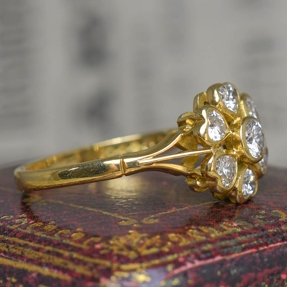 Vintage Diamond Heart Cluster Ring