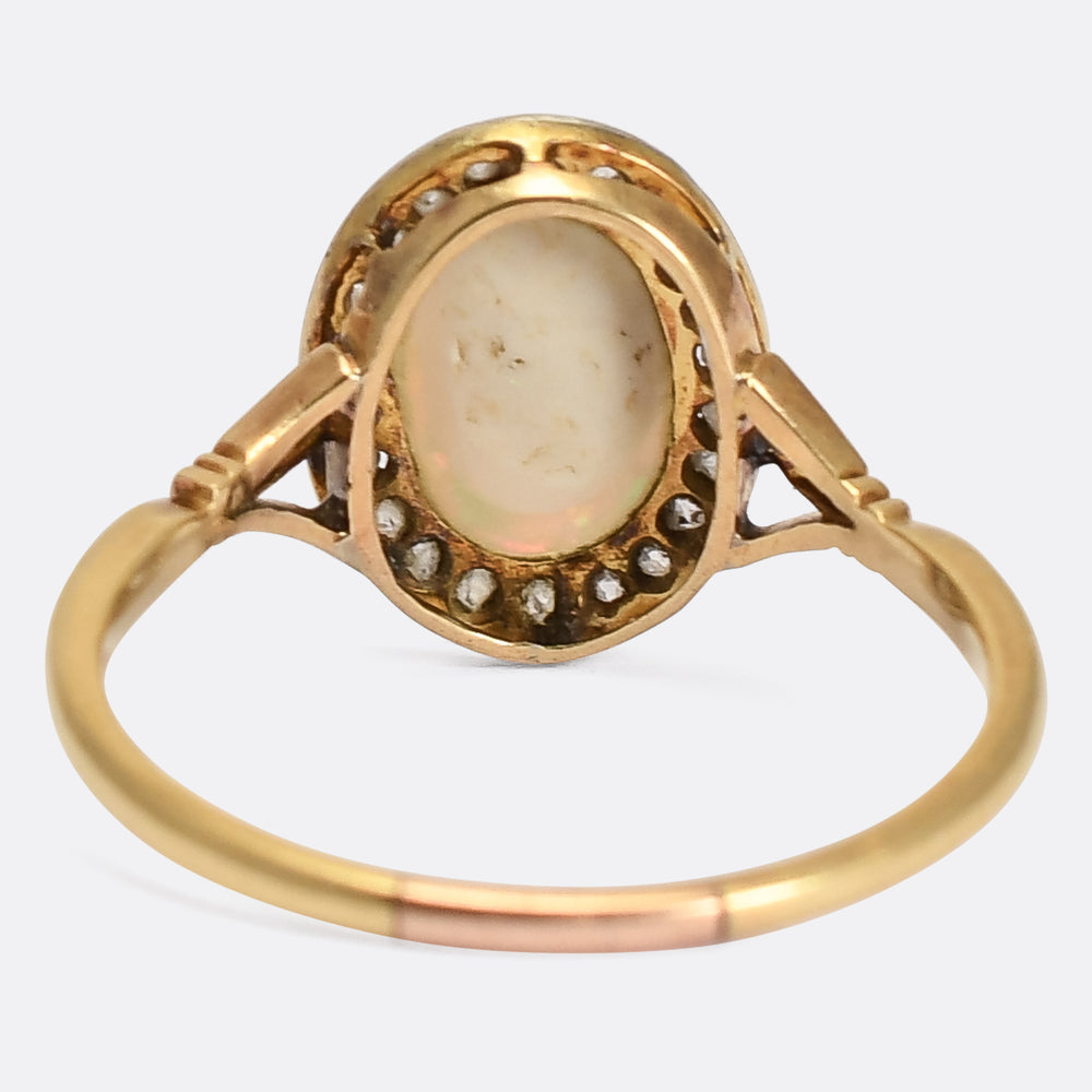 Victorian Opal & Diamond Cluster Ring