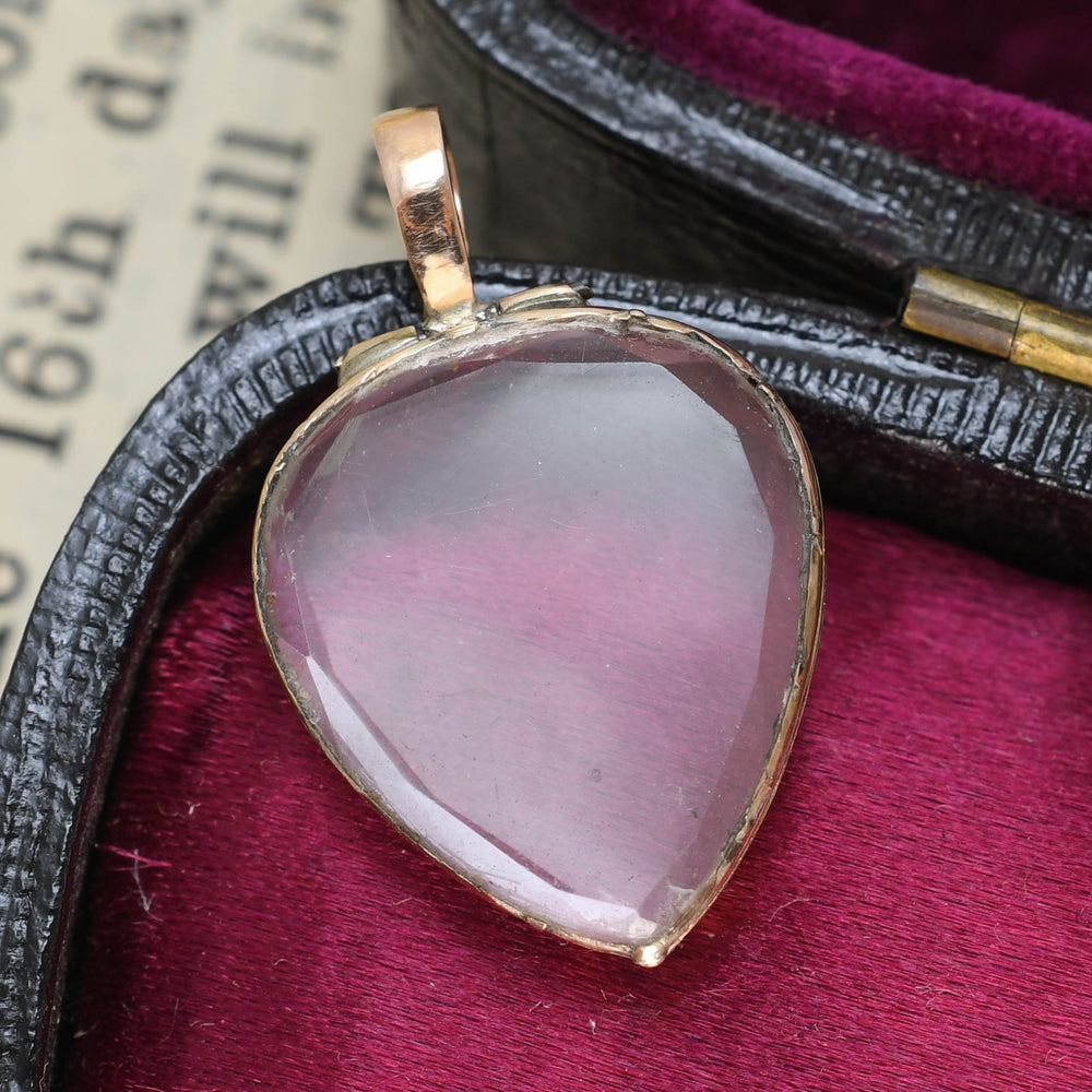 Georgian Rock Crystal Heart Locket