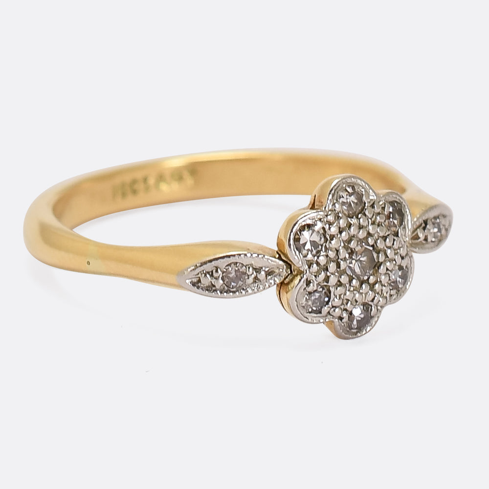 Edwardian Diamond Daisy Cluster Ring