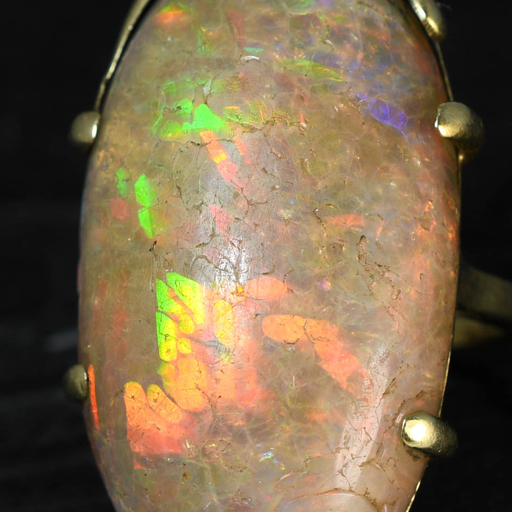 Mid-Century Oversized Opal Ring by Seaman Schepps