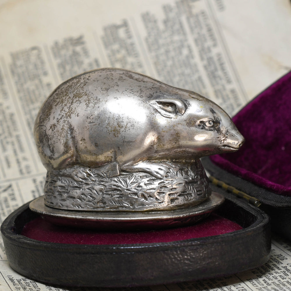 Georgian Silver Mouse Snuff Box