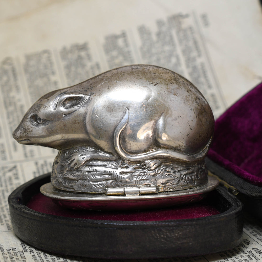 Georgian Silver Mouse Snuff Box