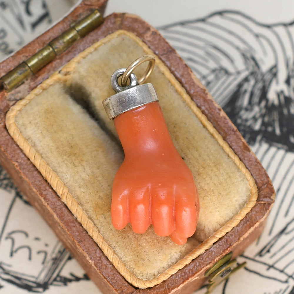 Georgian Coral Hand Charm