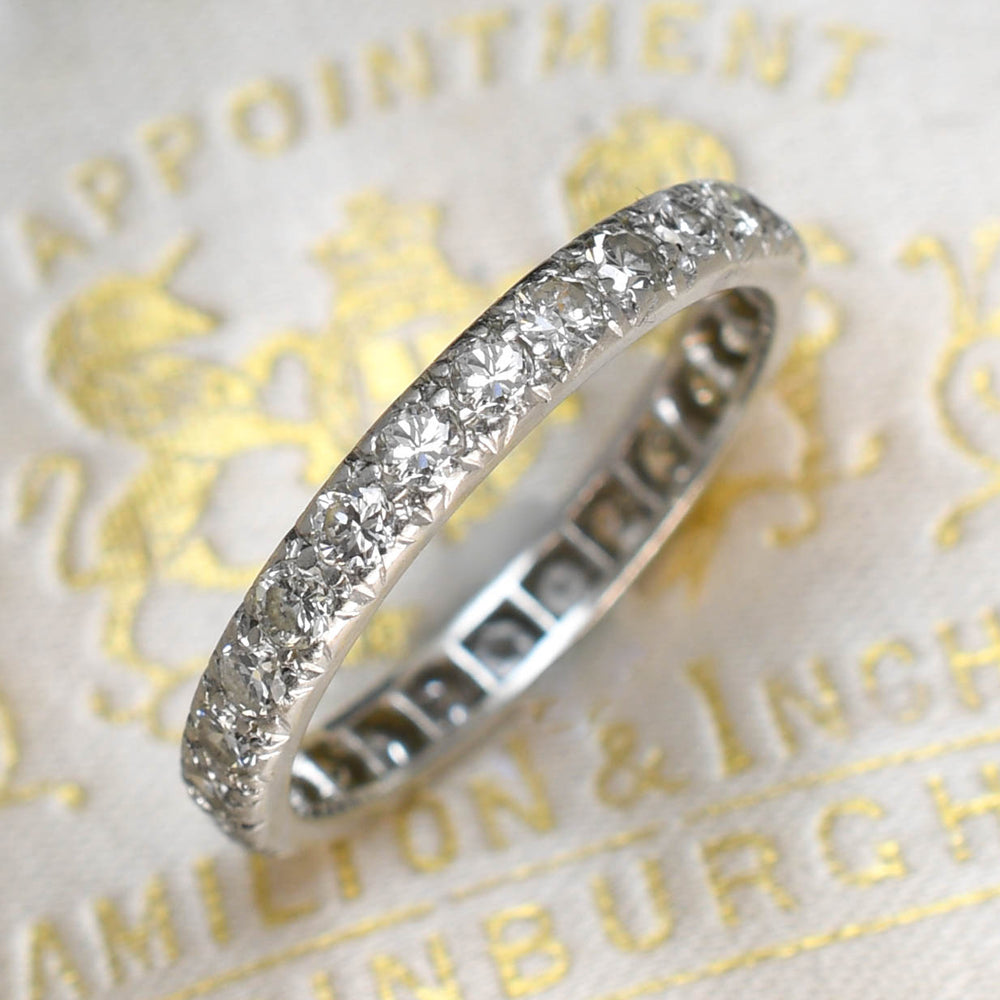 Edwardian Diamond Platinum Eternity Ring