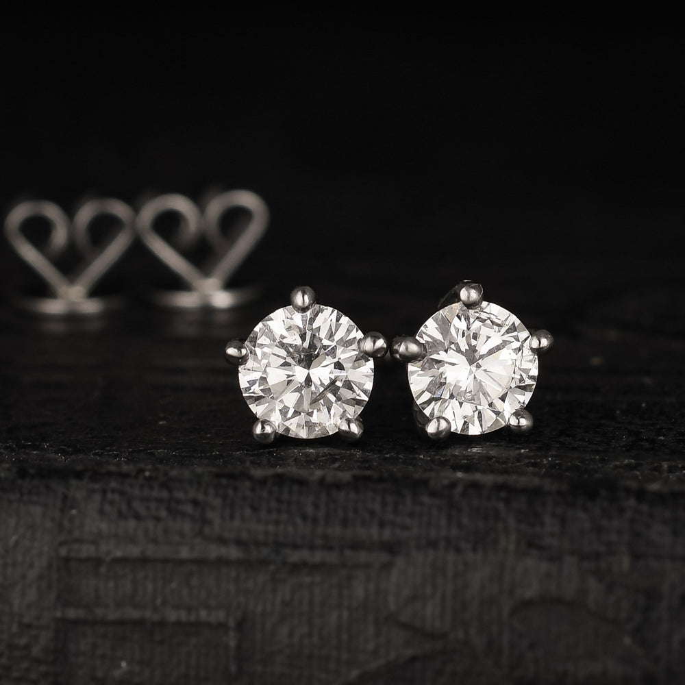 Art Deco 1.50ct Diamond Stud Earrings