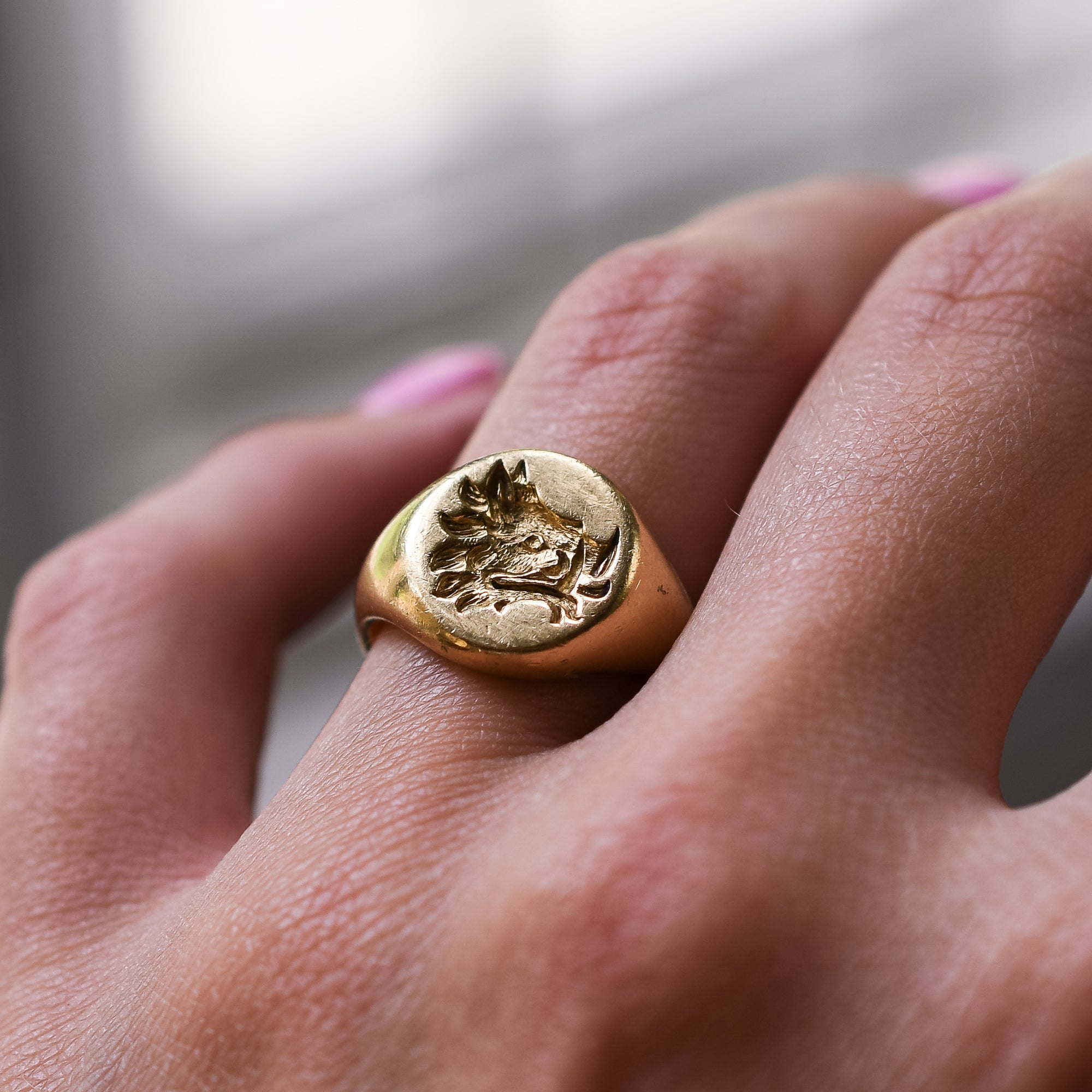 Solid Gold Family crest rings