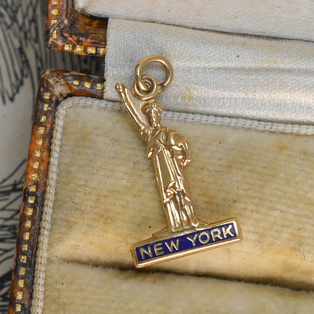 Art Deco 14k Gold Statue of Liberty Charm