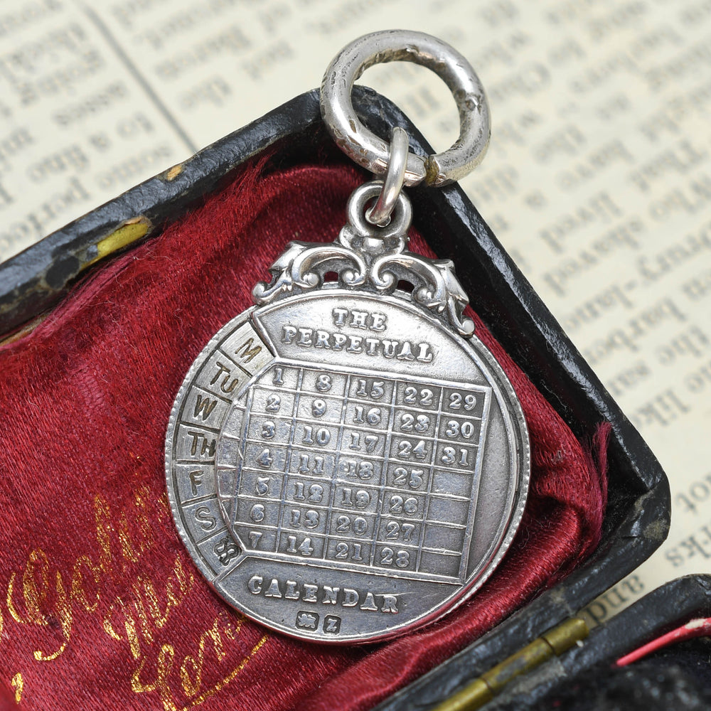 Victorian Silver Perpetual Calendar Pendant