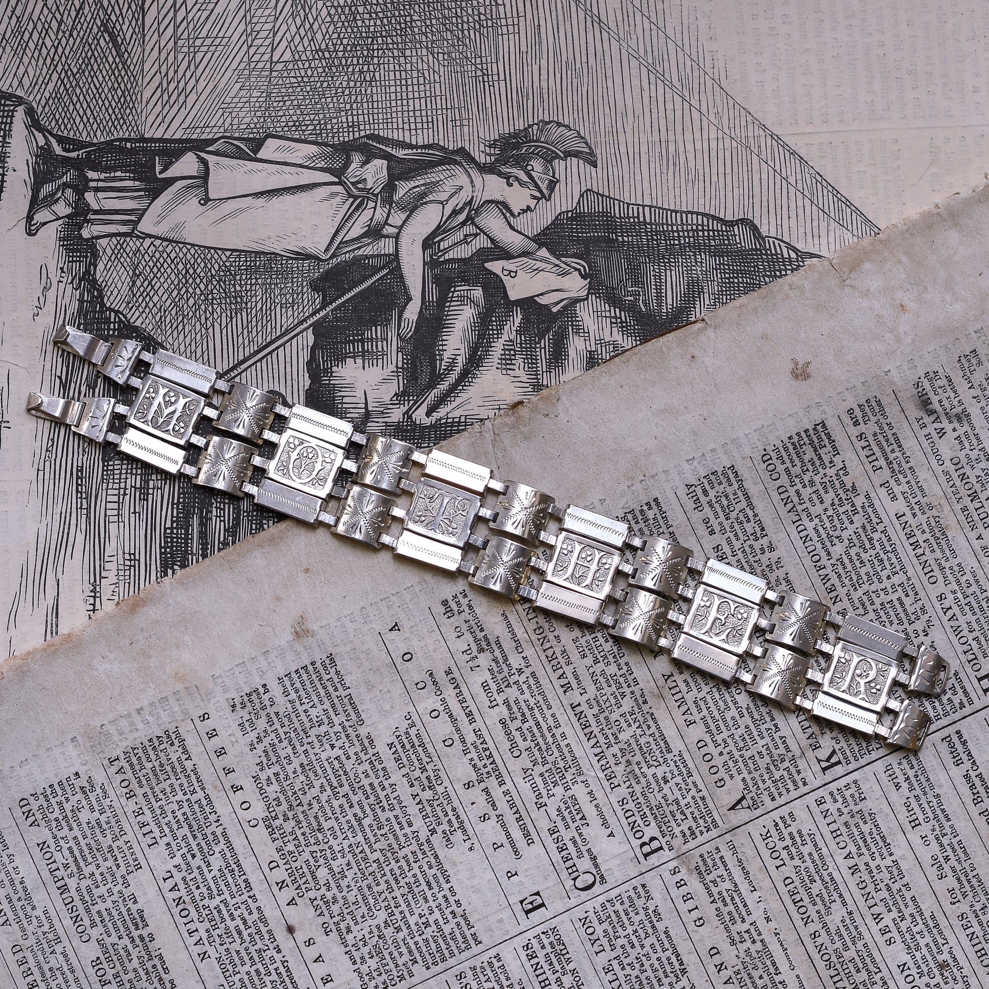 Deposit for Rhonda 1920's Silver 'MOTHER' Bracelet