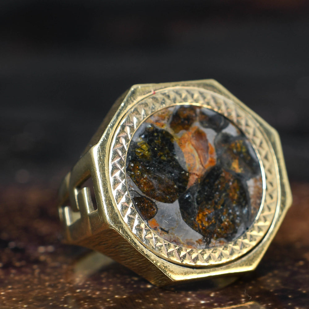 Contemporary Meteorite Sovereign Ring