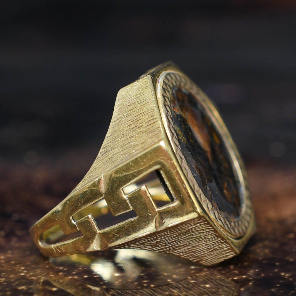 Contemporary Meteorite Sovereign Ring