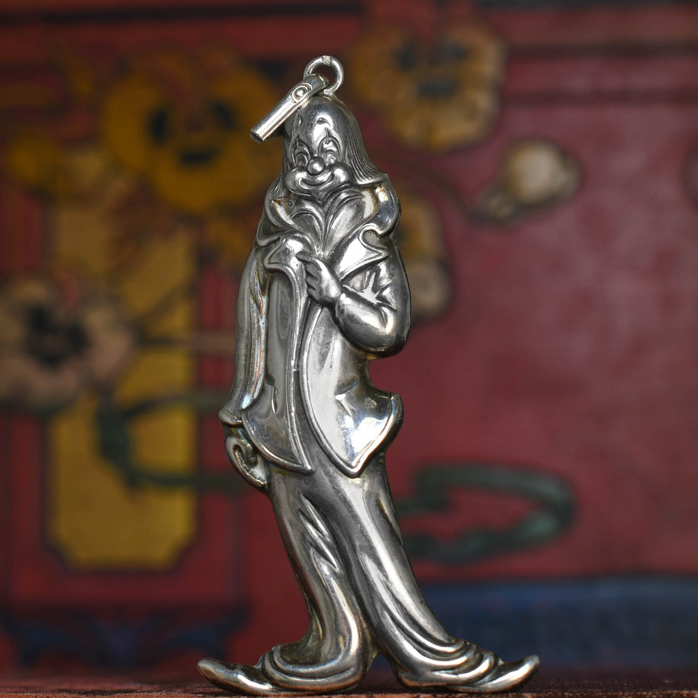 Vintage Silver Clown Pendant