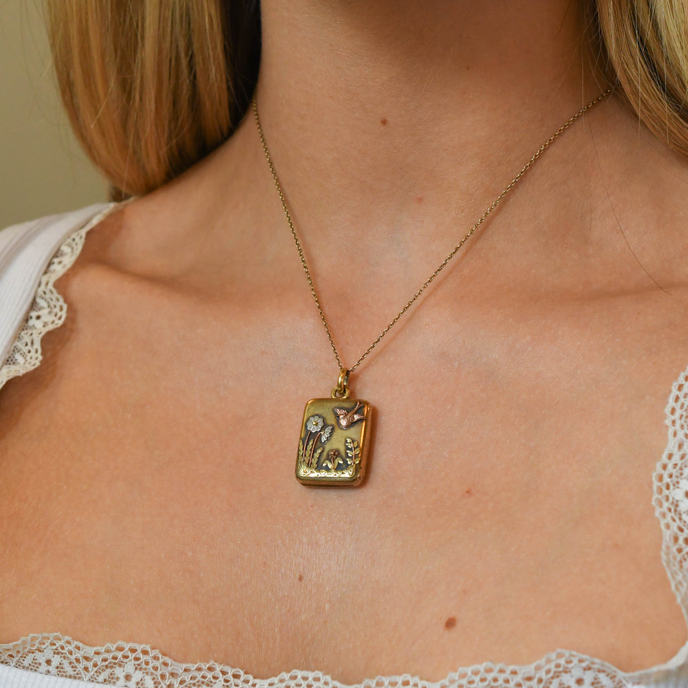 Victorian Three-Tone Gold Aesthetic Locket