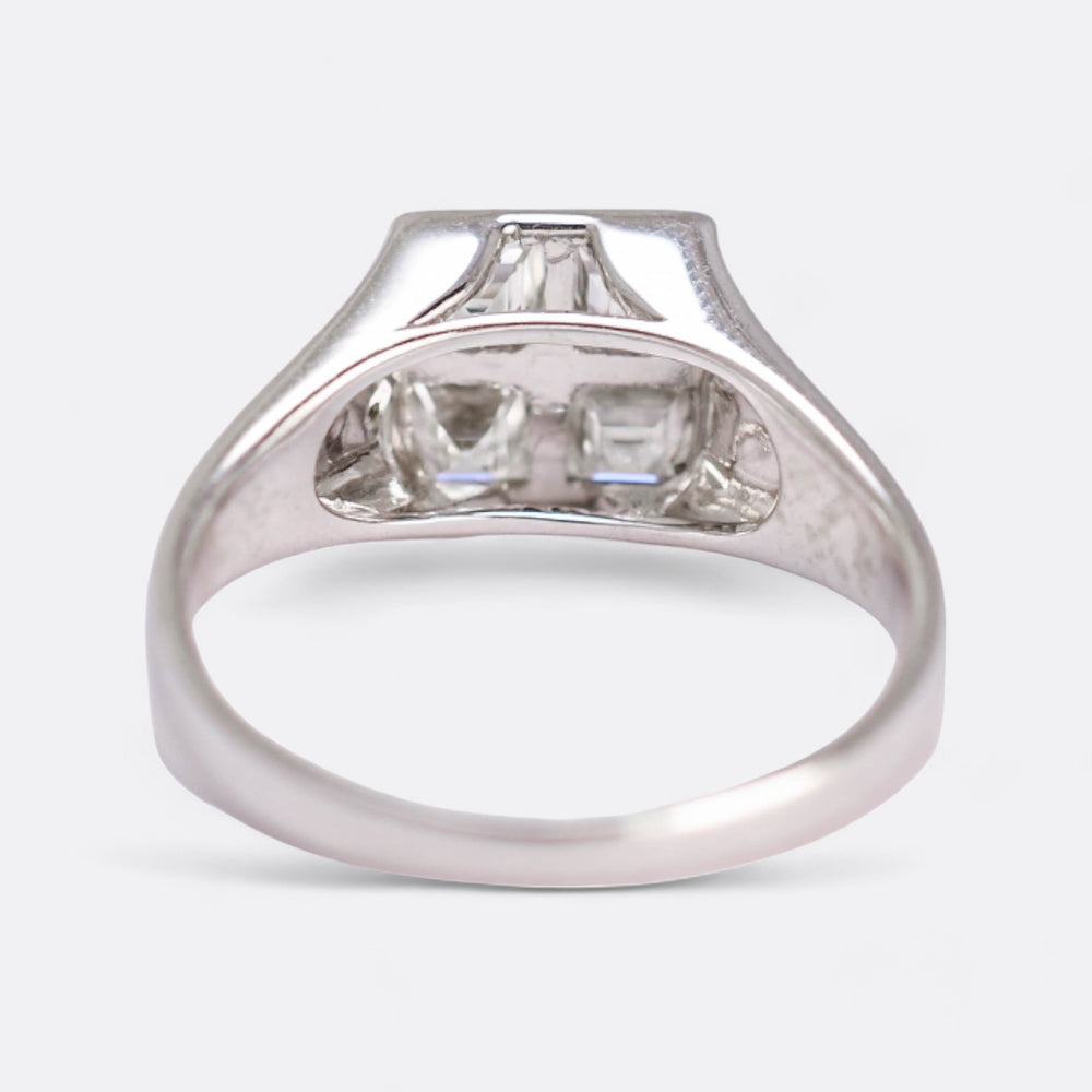 BVLGARI Asscher Cut Diamond Signet Ring