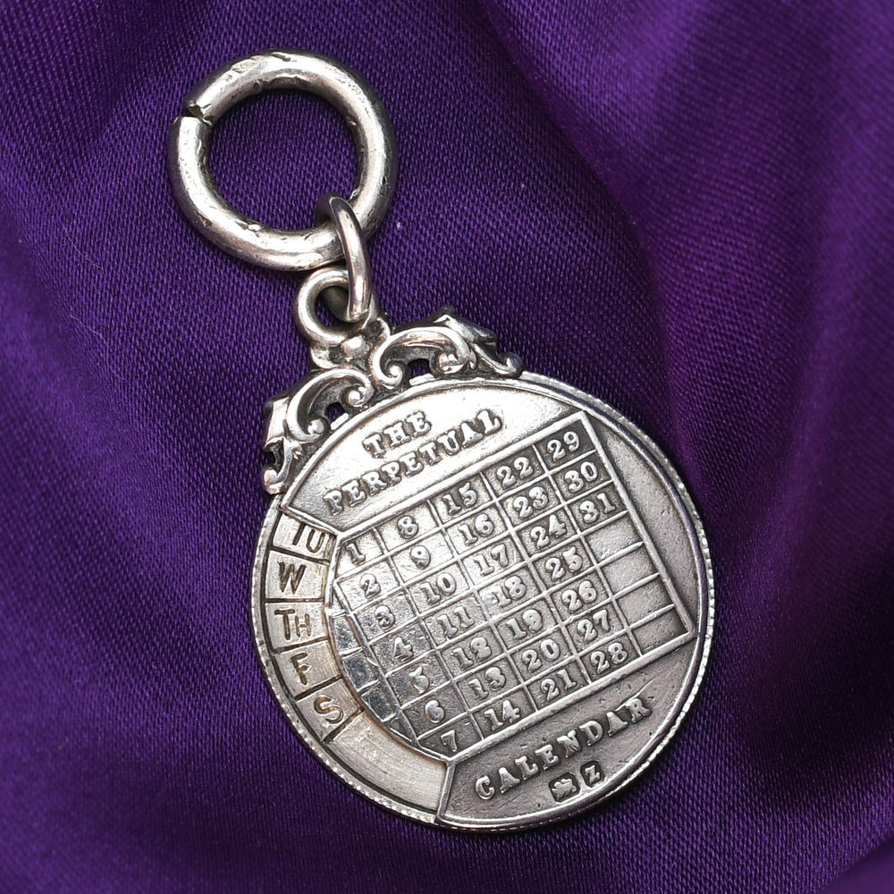 Victorian Silver Perpetual Calendar Pendant