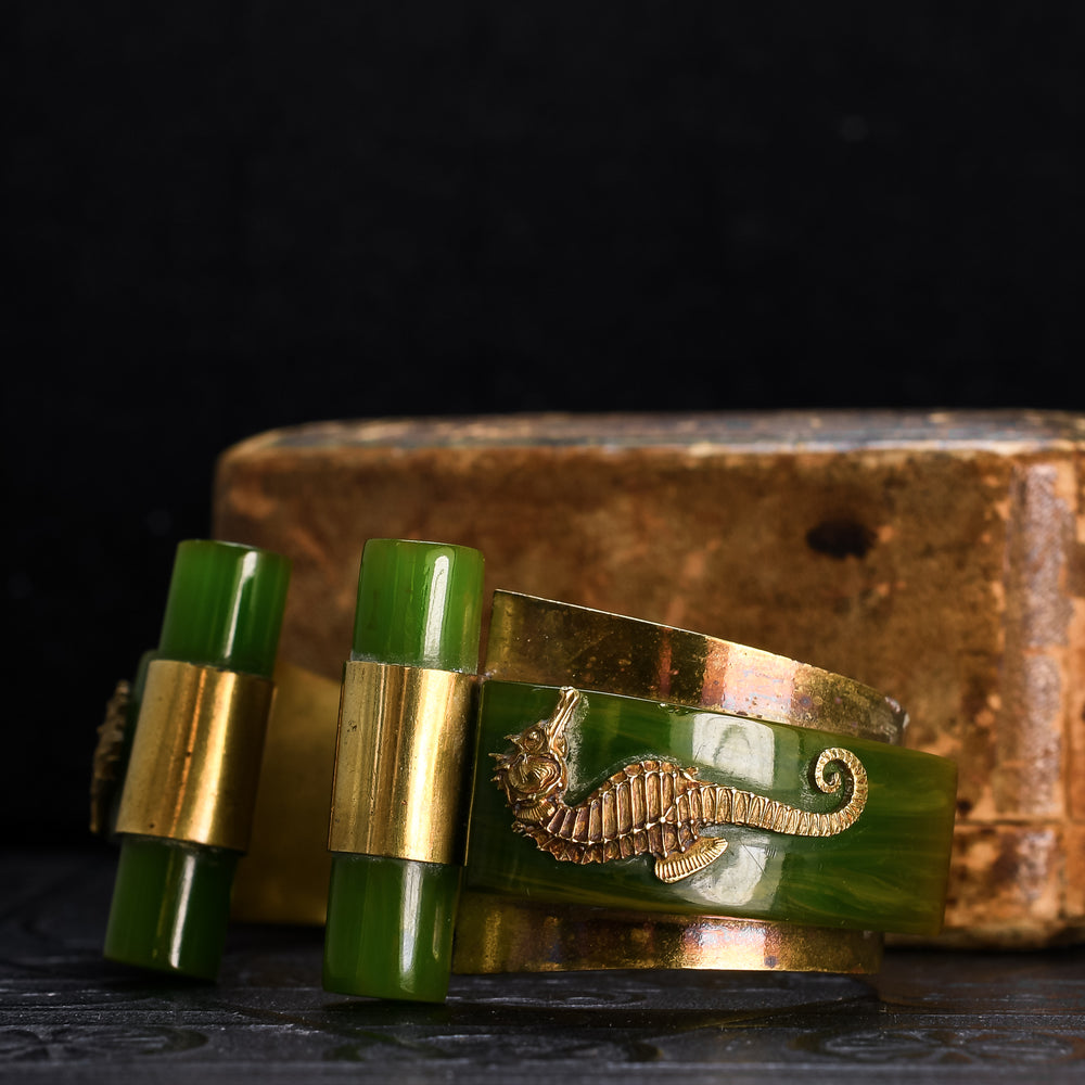 Art Deco Jean Painlevé Bakelite Seahorse Bangle