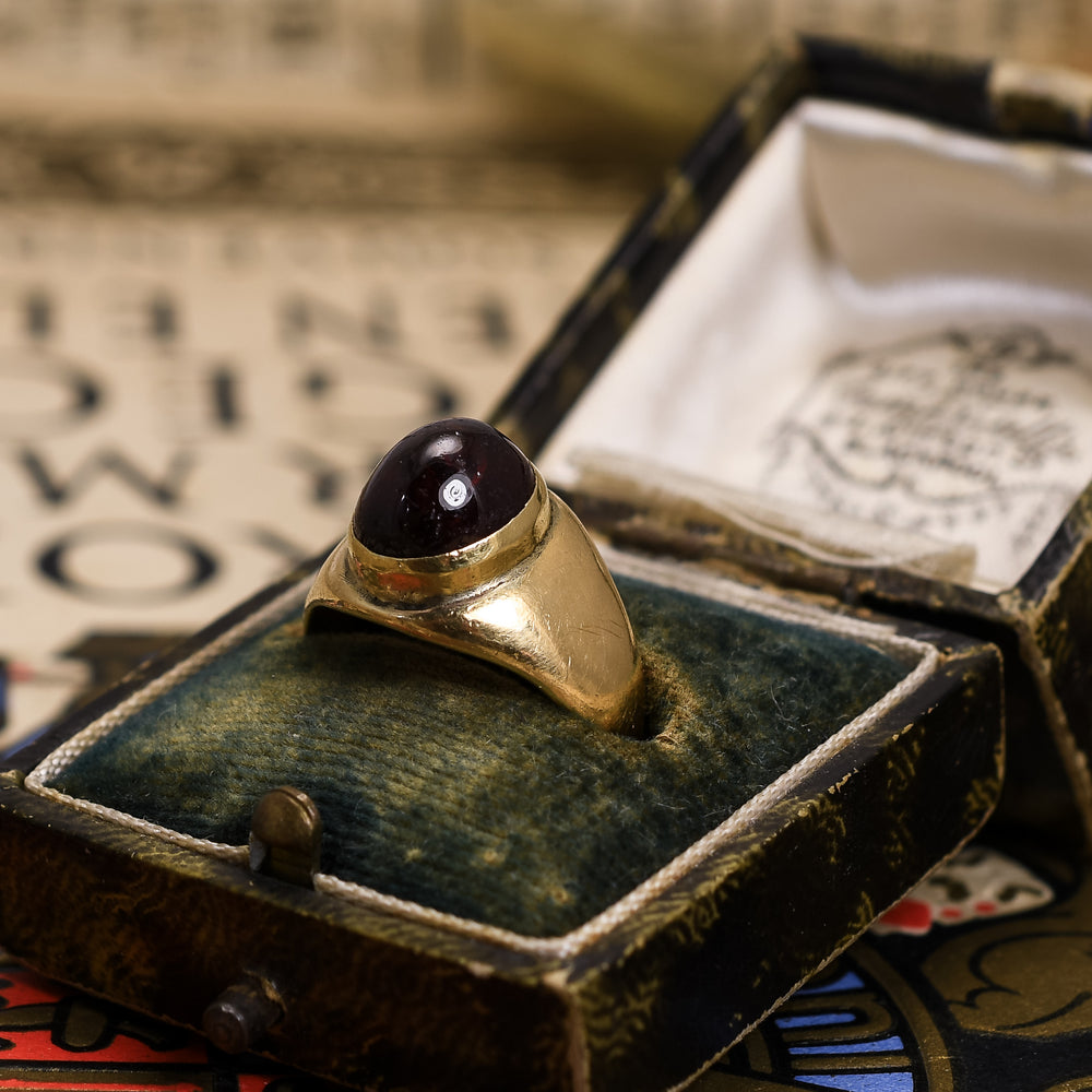 Victorian Garnet Cabochon Ring