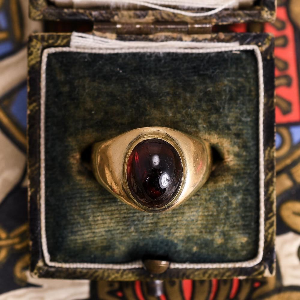 Victorian Garnet Cabochon Ring