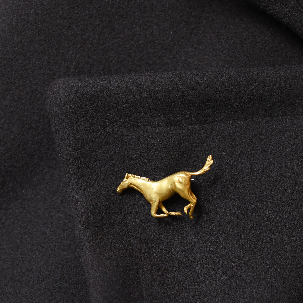 Vintage Gold Stallion Brooch