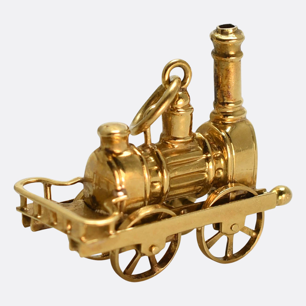 1920's 15k Gold Articulated Train Charm