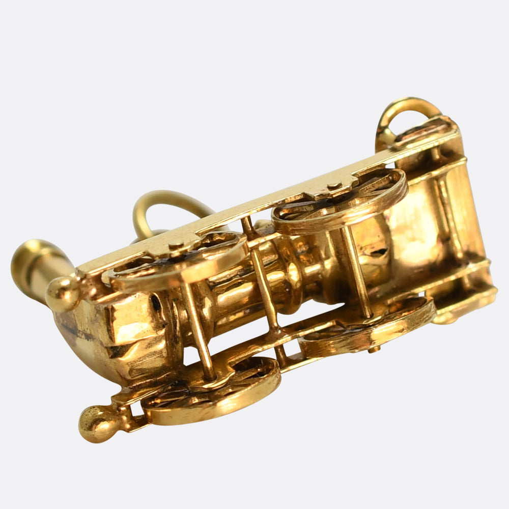 1920's 15k Gold Articulated Train Charm