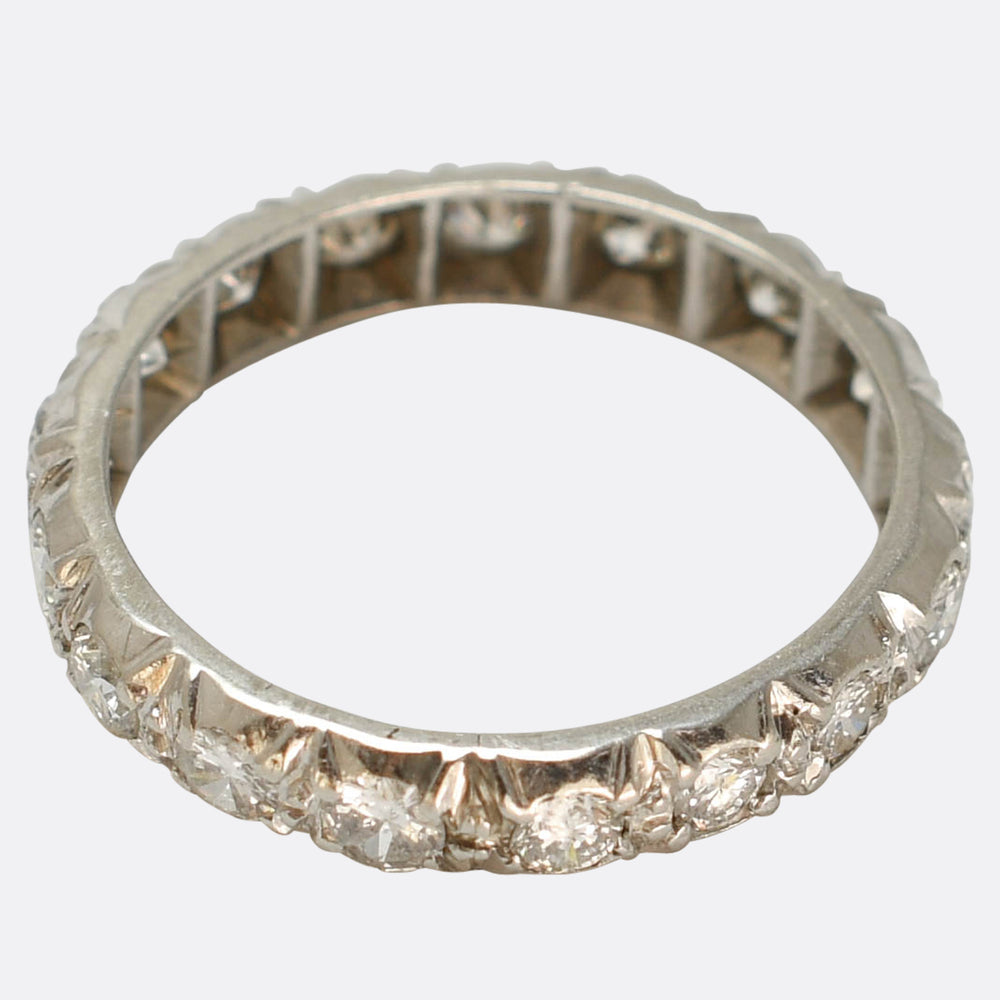 1930's Diamond Platinum Eternity Ring