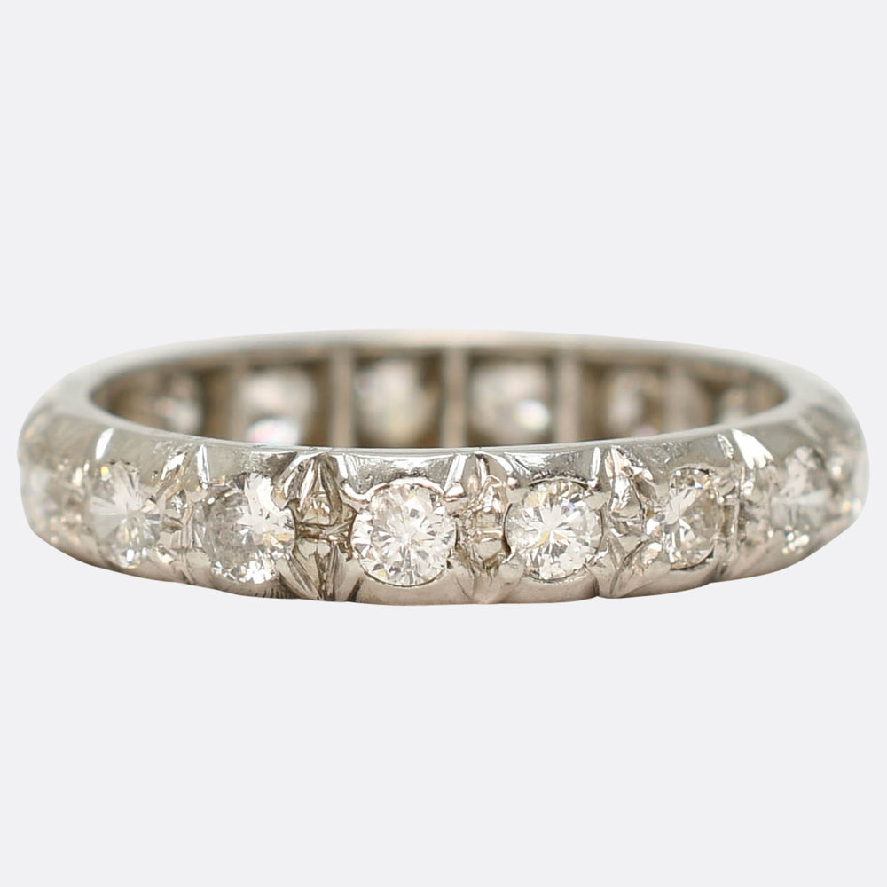 1930's Diamond Platinum Eternity Ring