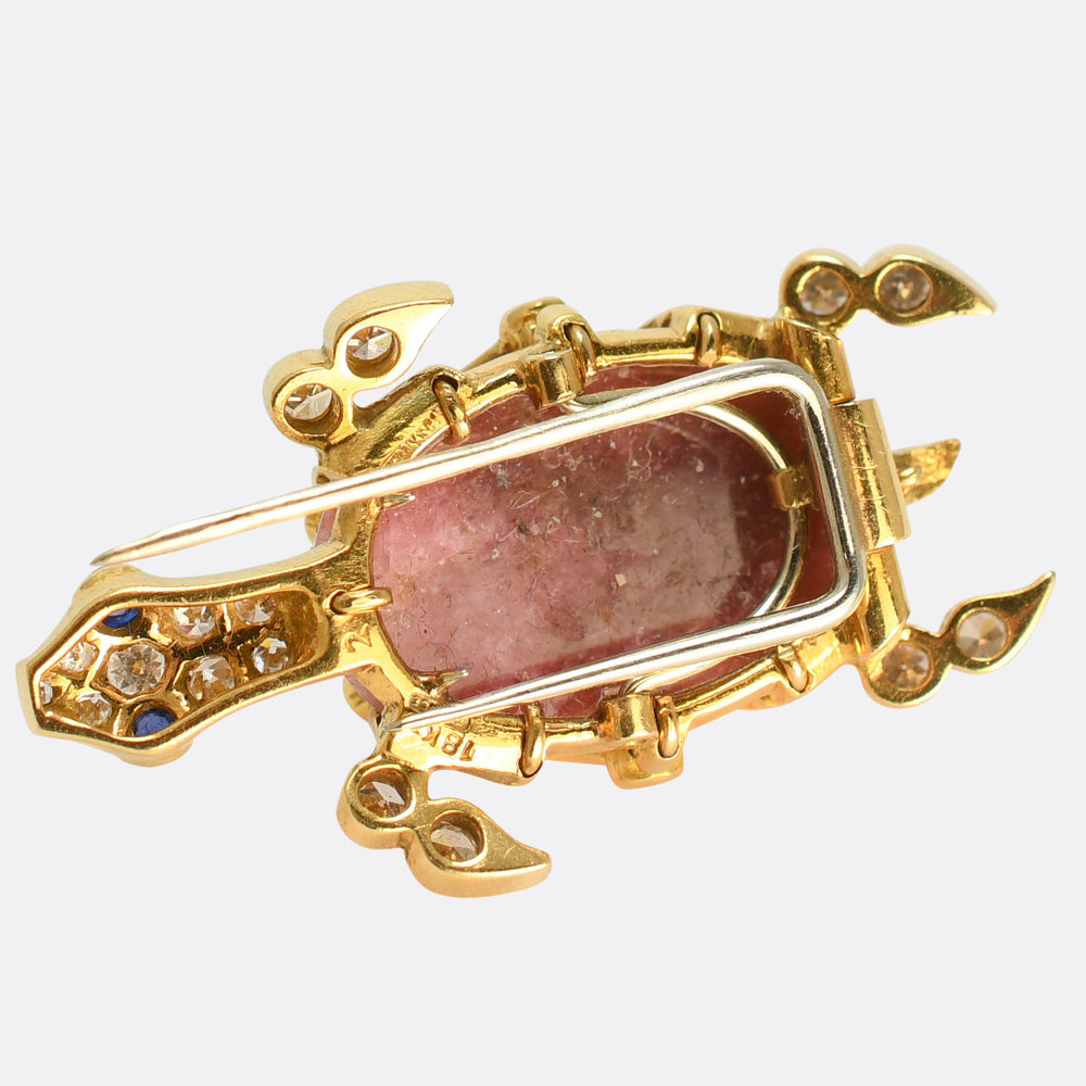 1950's Tiffany & Co Diamond & Agate Turtle Brooch