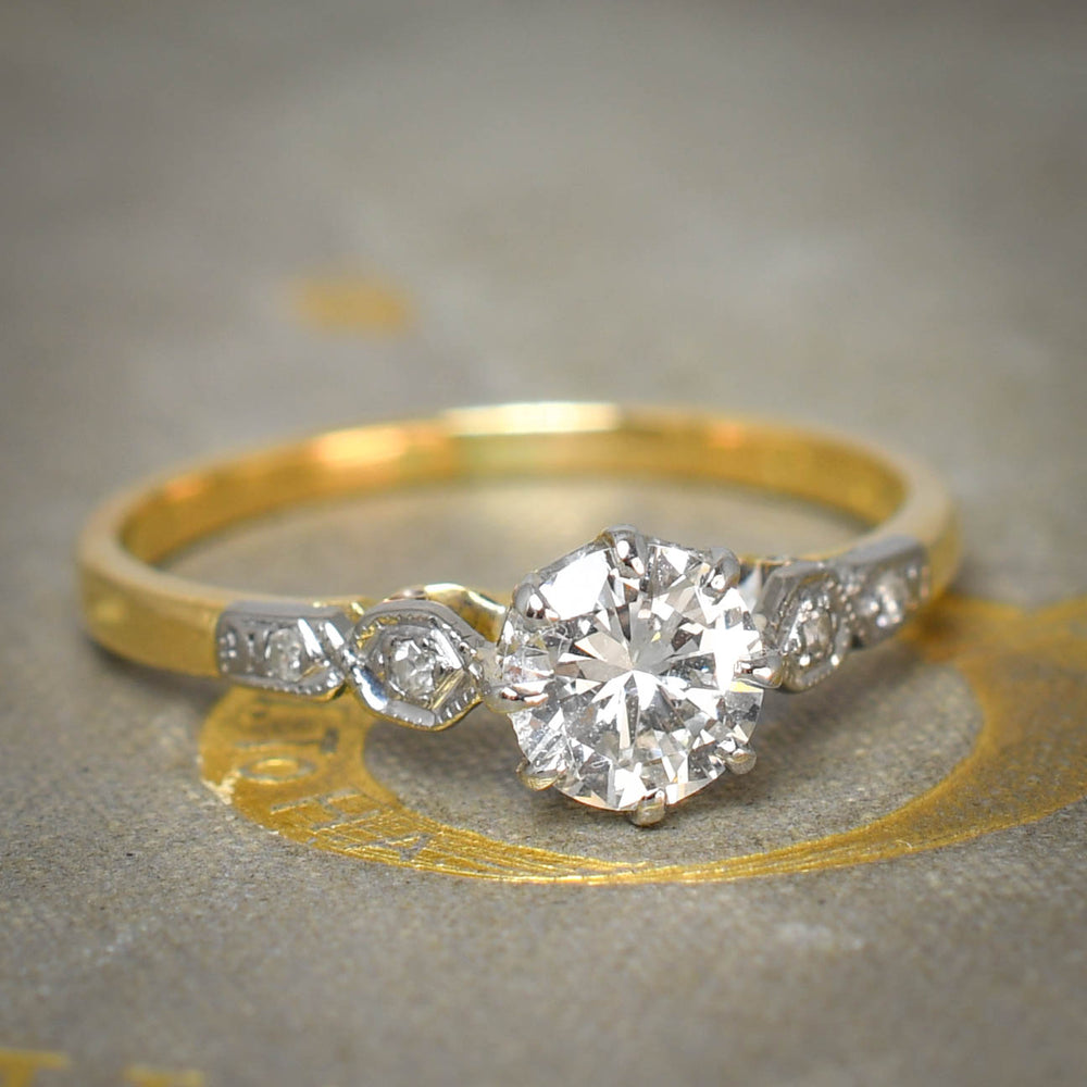 Late Victorian Diamond Solitaire Engagement Ring