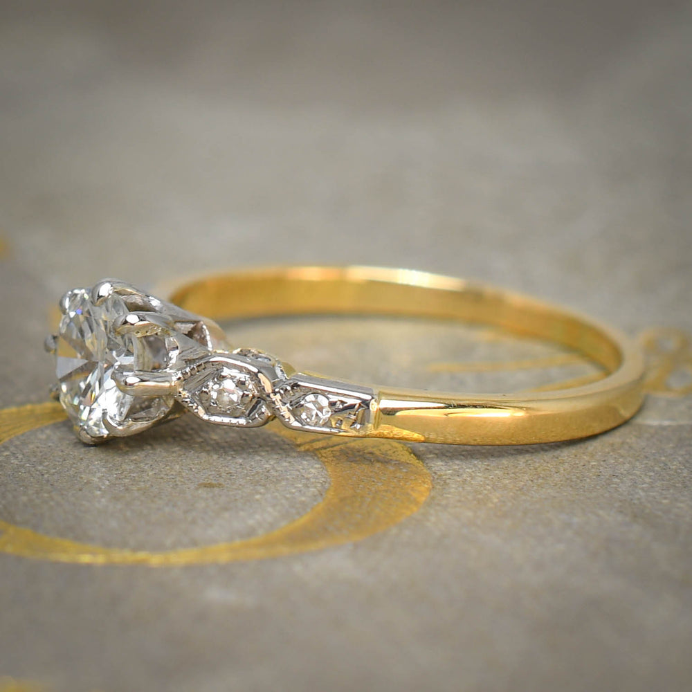 Late Victorian Diamond Solitaire Engagement Ring