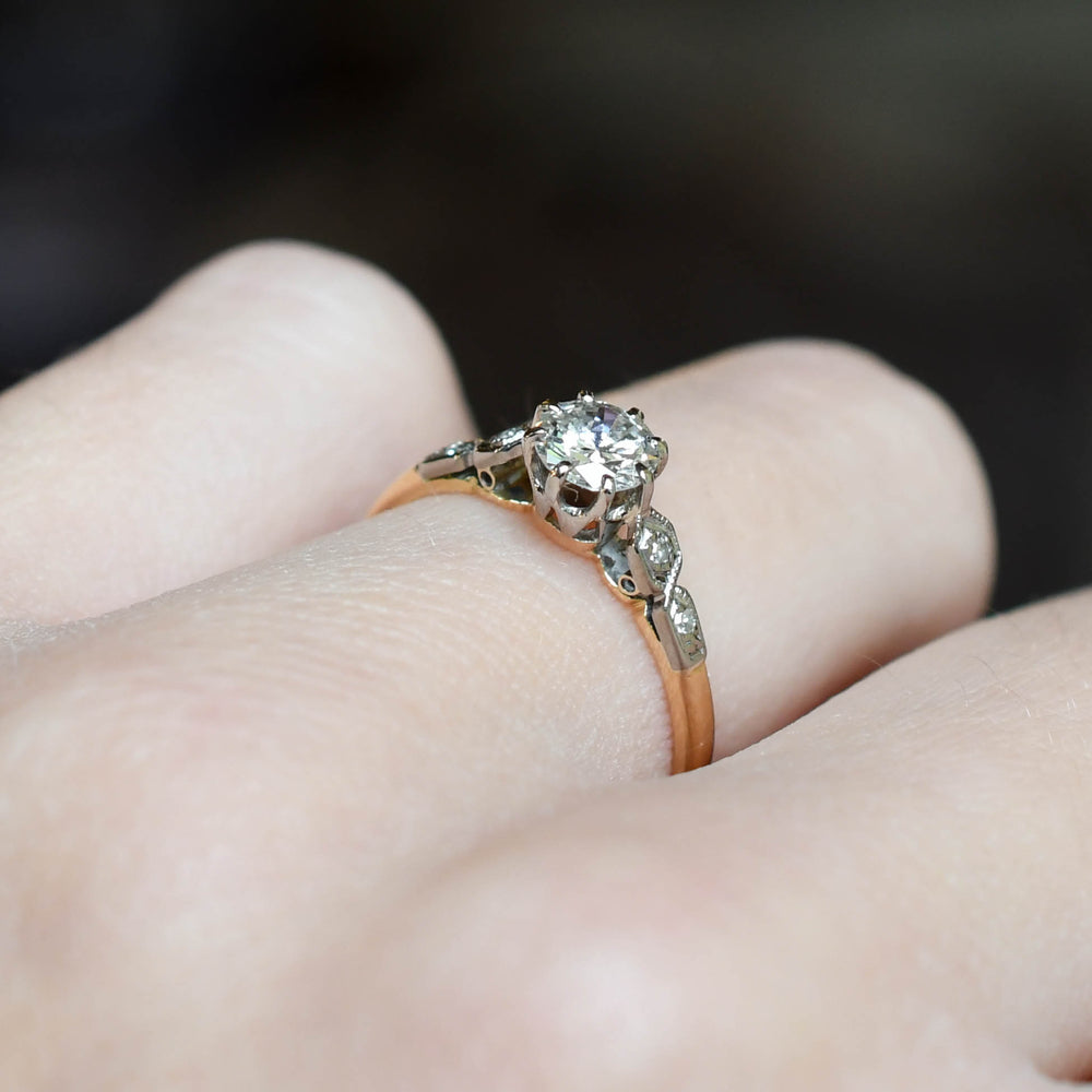 Late Victorian Diamond Solitaire Engagement Ring