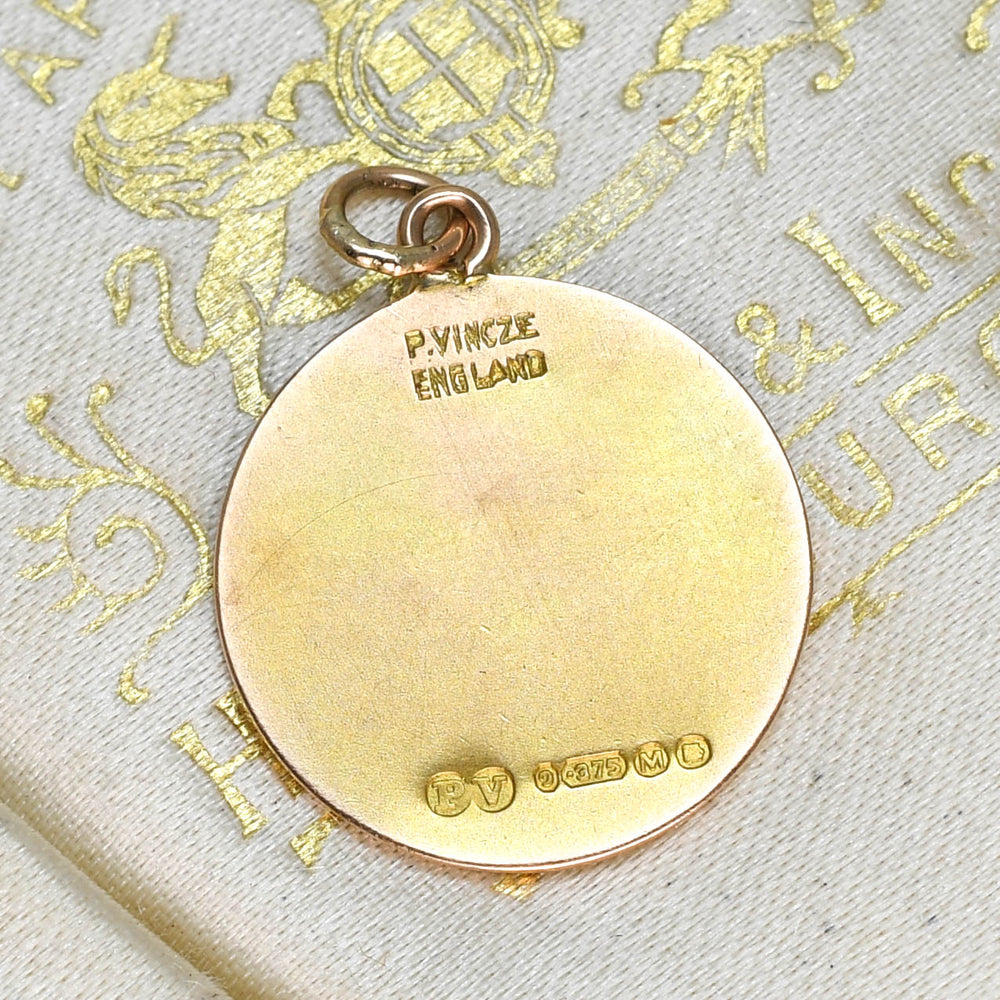 Mid-Century Gold St Christopher Medallion by Paul Vincze