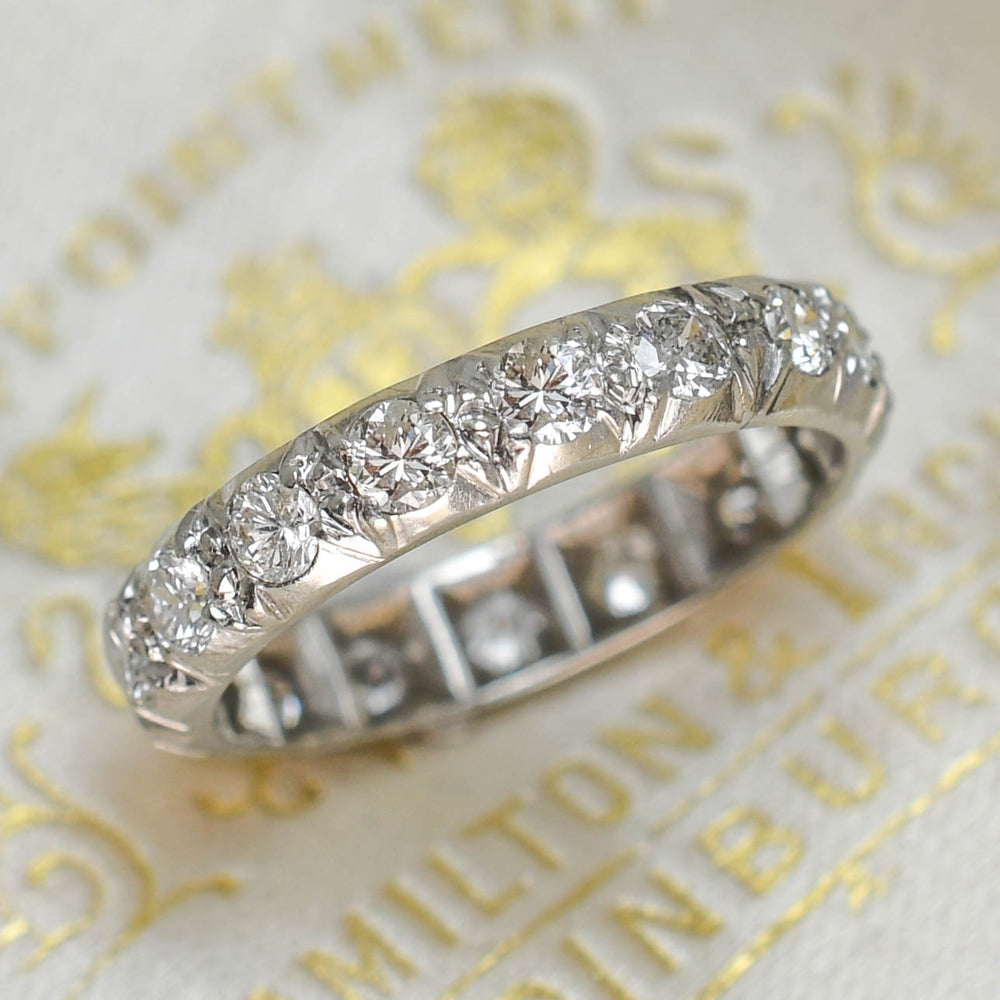 1930's Diamond Platinum Eternity Ring