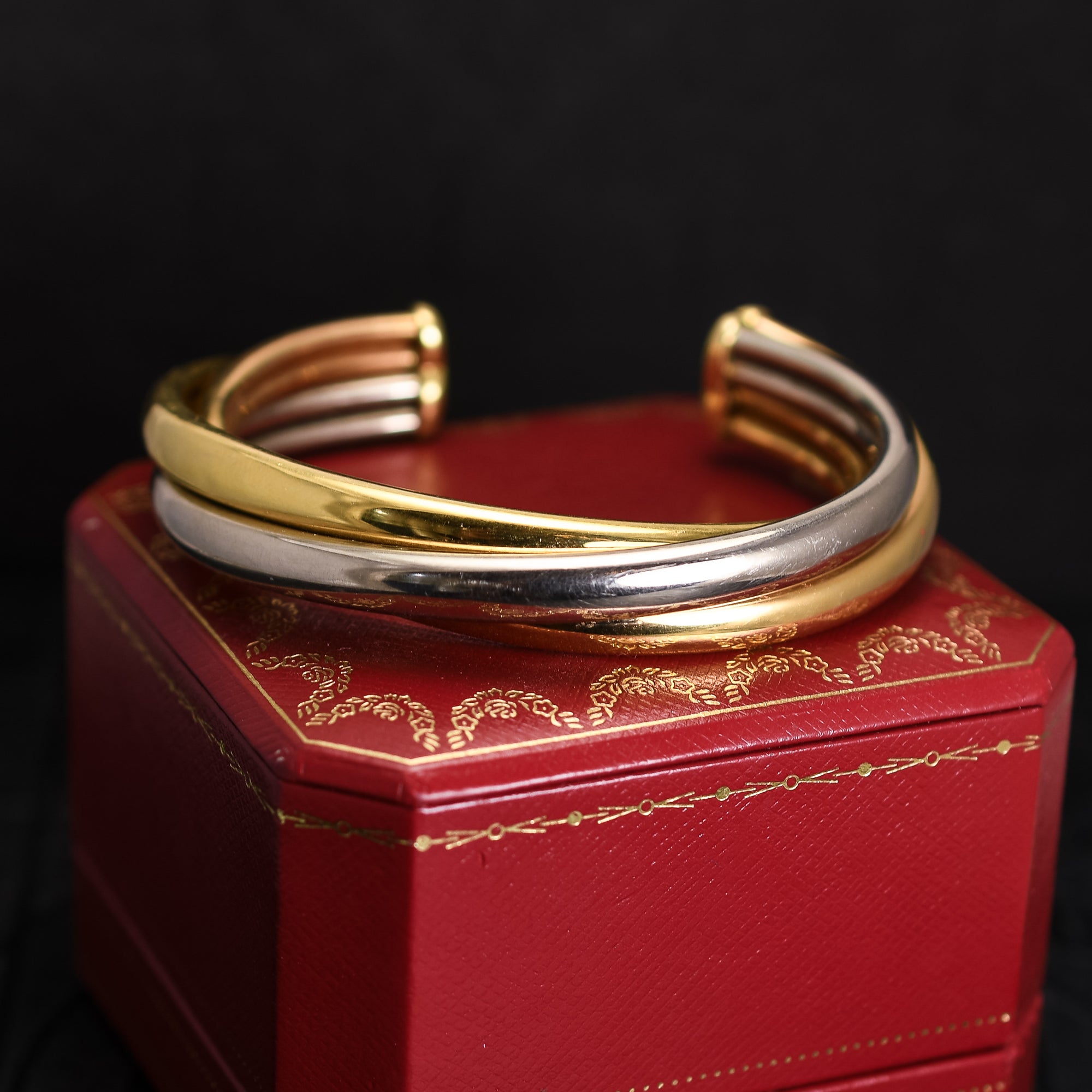 Vintage Cartier Trinity Bangle (Large Model) With Box