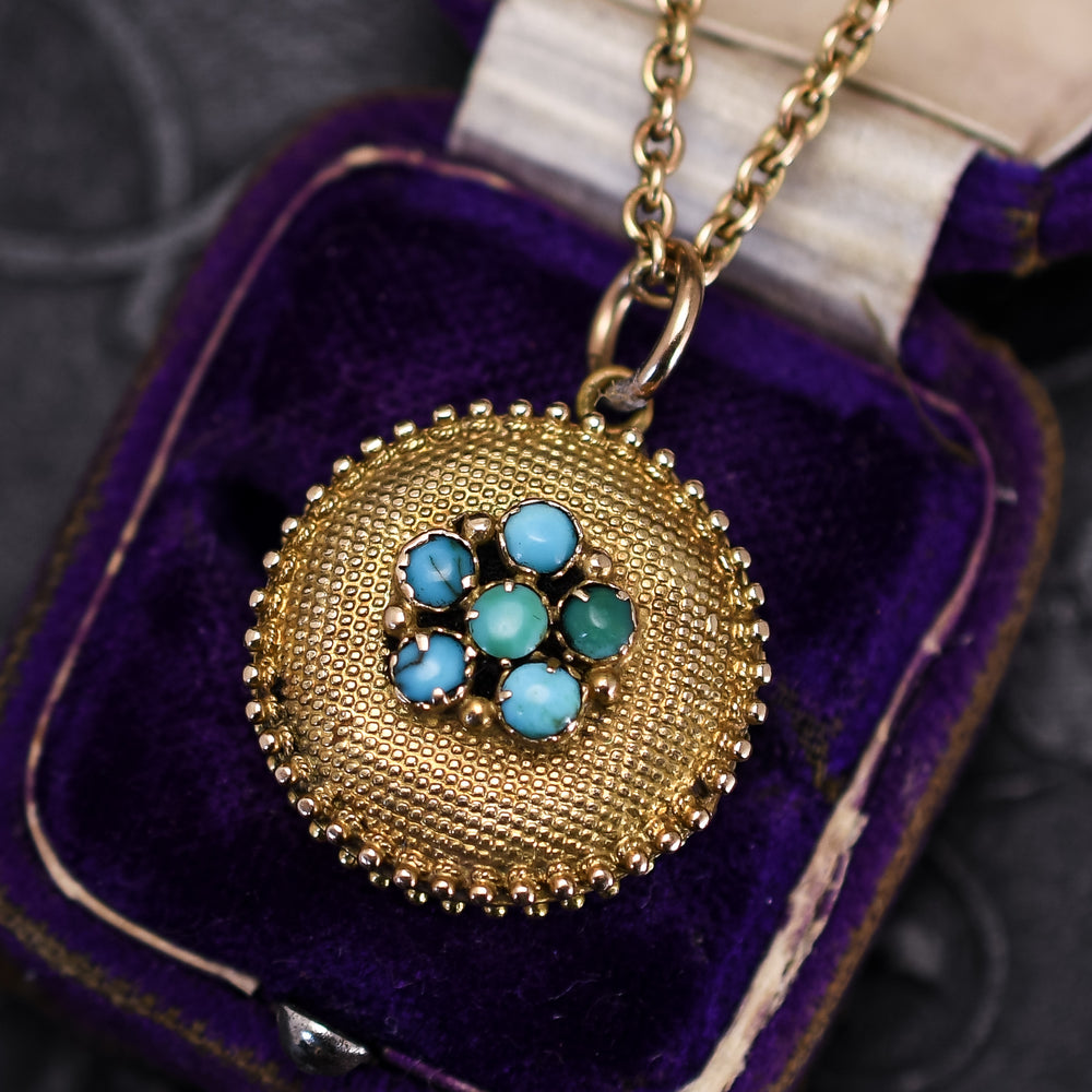 Georgian Turquoise Vinaigrette Locket