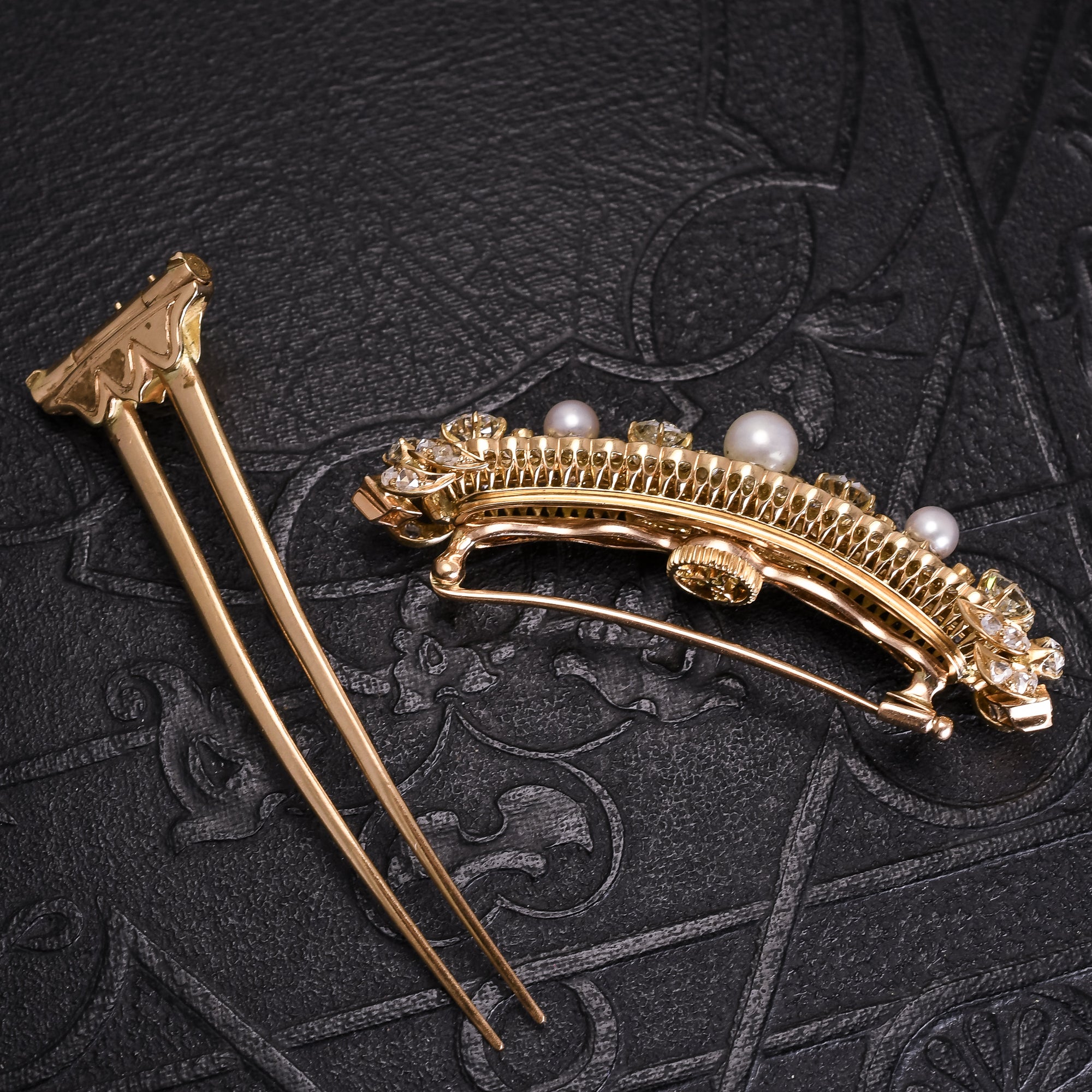 Victorian Pearl & Diamond Hair Pin – Butter Lane Antiques