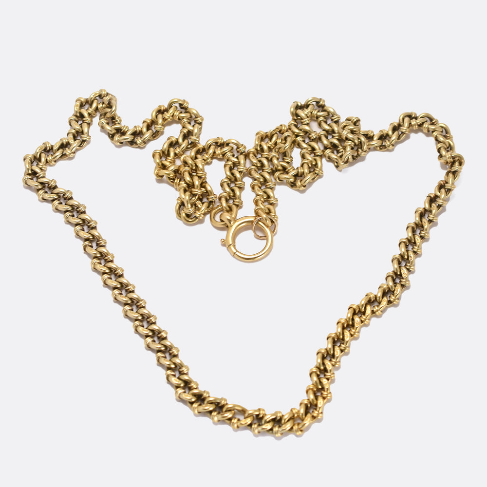 Victorian 18k Gold Fancy-Link Chain, 20