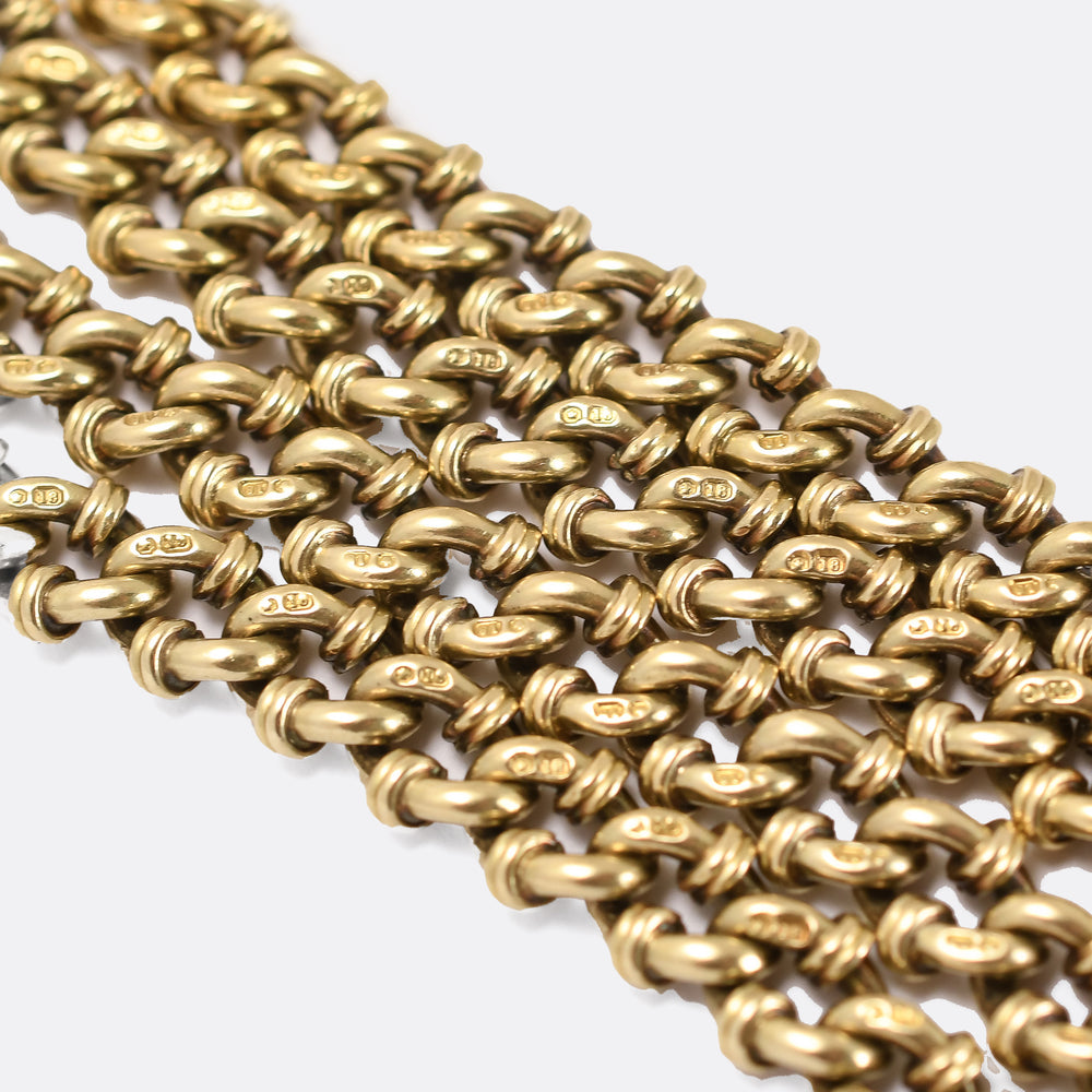 Victorian 18k Gold Fancy-Link Chain, 20