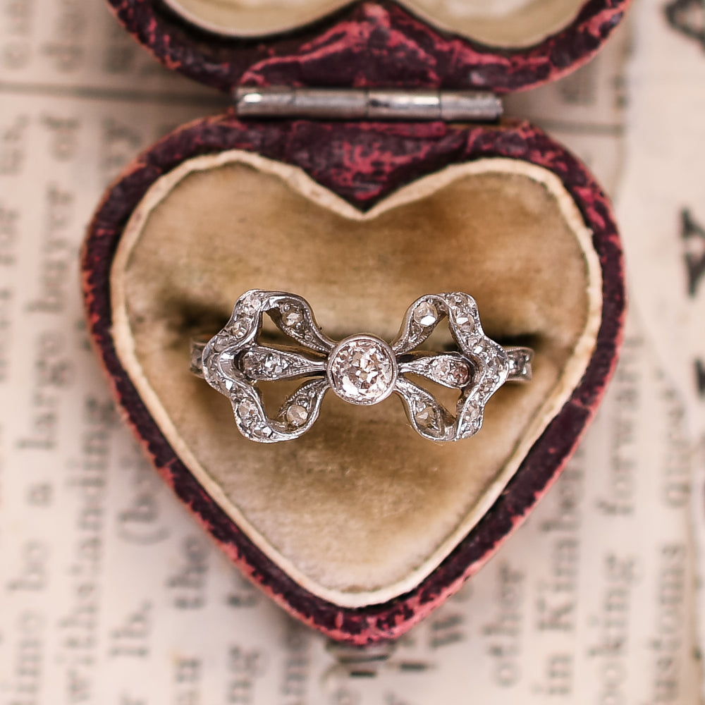 Edwardian Diamond Bow Ring